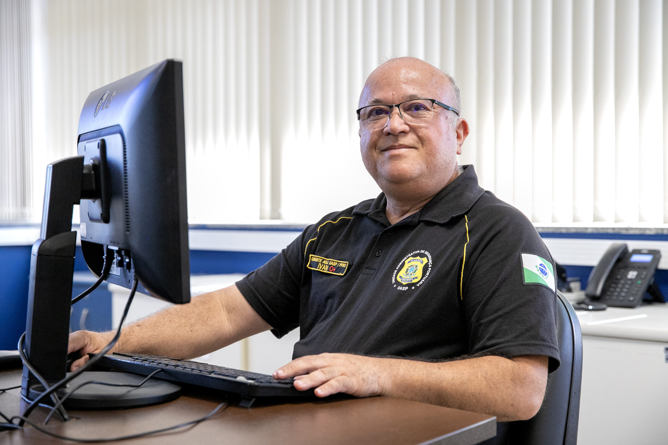 Foto: Claudio Neves/Portos do ParanáNa imagem, gerente da Guarda Portuária de Paranaguá, Ivan Machado.