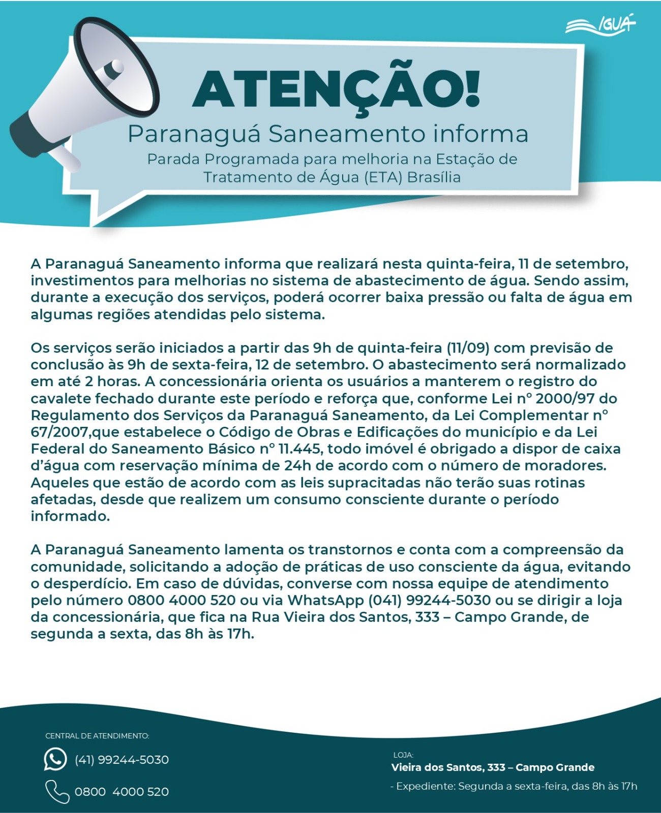 Foto: Paranaguá Saneamento