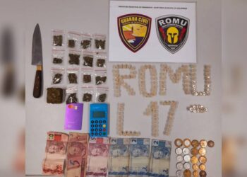 Dupla flagrada com drogas é presa pela ROMU em Alexandra
