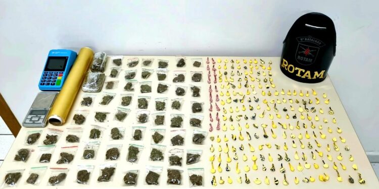 ROTAM apreende grande quantidade de cocaína e maconha em abordagem de rotina no Parque São João
