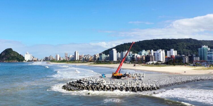 Obra de revitalização da Orla de Matinhos alcança 86% de execução