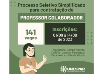 Inscrições para o processo que contratará 141 docentes na Unespar vão até quinta