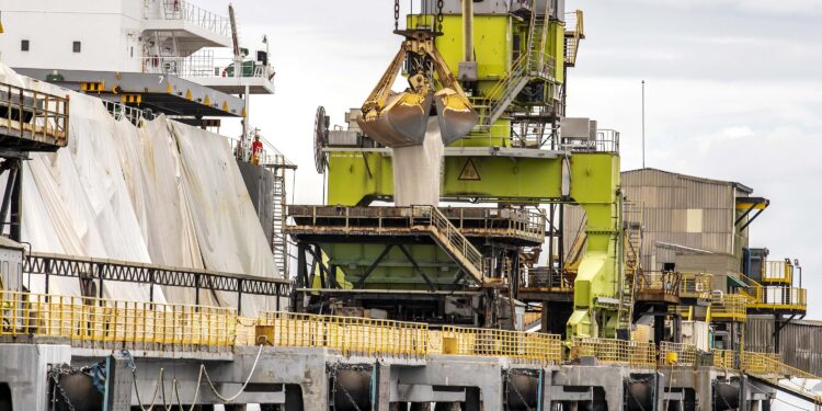 Porto de Paranaguá recebe carga recorde de fertilizante no cais público