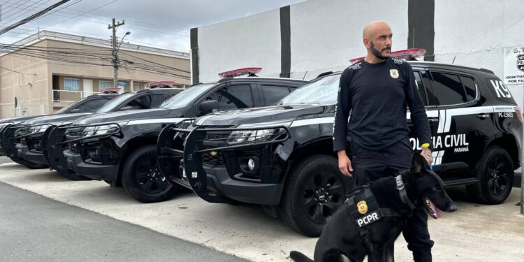 PCPR recebe sete novas viaturas blindadas para Núcleo de Operações com Cães