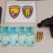 Rapaz flagrado pela Muralha Digital exibindo pistola é preso pela ROMU
