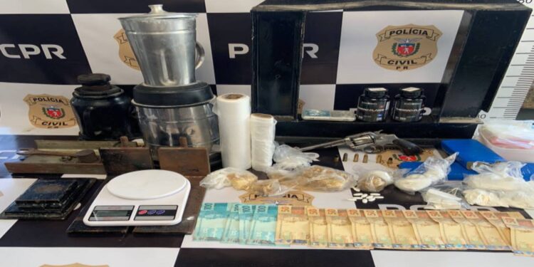 PCPR encontra laboratório de drogas durante cumprimento de mandado de prisão em Paranaguá