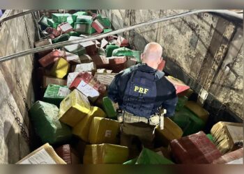Caminhão carregado com mais de 6 toneladas de maconha apreendido pela Polícia Rodoviária Federal tinha como destino a cidade de Paranaguá