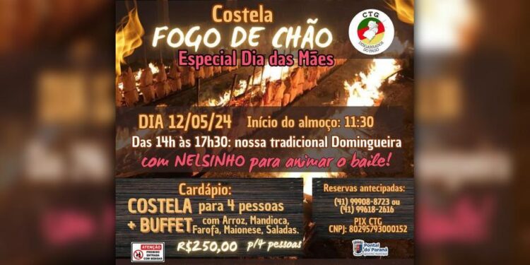 [VÍDEO] CTG Desgarrados do Pago promove almoço com Costela Fogo de Chão para o Dia das Mães