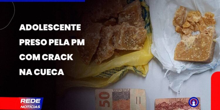 [VÍDEO] PM flagra adolescente, de 16 anos, transportando pedras de crack na cueca