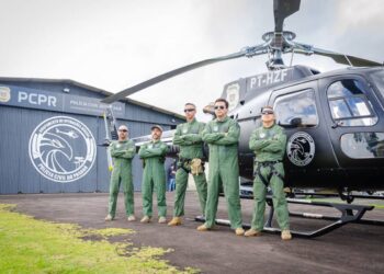 Polícia Civil do Paraná envia helicóptero e policiais para auxiliar o Rio Grande do Sul