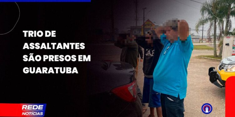 [VÍDEO] Três homens são presos após assaltarem uma panificadora em Guaratuba