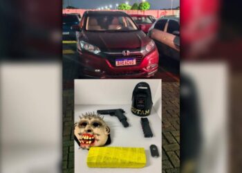 [VÍDEO] Carro levado durante roubo em posto de combustíveis em Paranaguá é recuperado