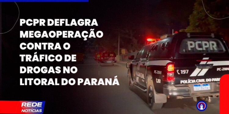 [VÍDEO] Megaoperação da PCPR cumpre 138 ordens judiciais contra organização criminosa no litoral do Paraná