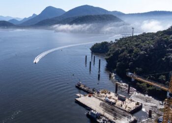 Com início do trecho estaiado, Ponte de Guaratuba chega a 11% de conclusão