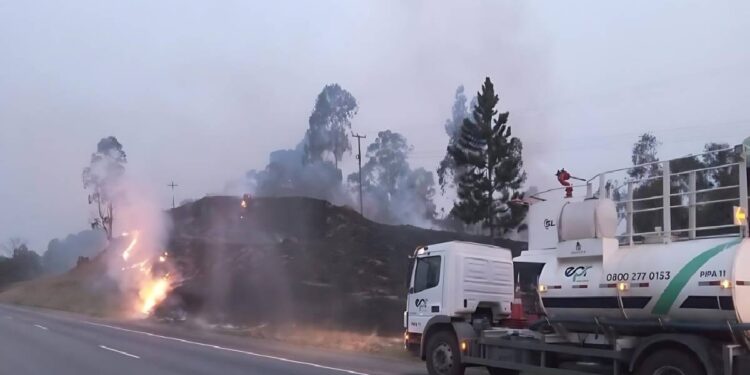 Semana de calor acima da média aumenta o alerta para queimadas nas margens das rodovias