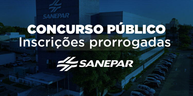Inscrições para concurso público da Sanepar são prorrogadas até 21 de outubro