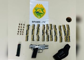 Polícia Ambiental apreende pistola e mais de 300 munições durante abordagem em Guaratuba