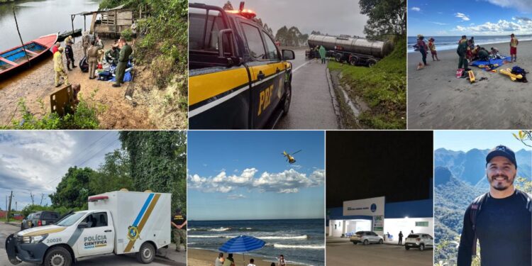 Acidentes e afogamentos marcam um fim de semana de tragédias no Litoral do Paraná