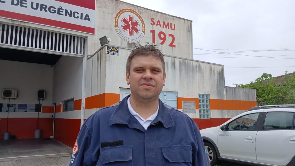 Rafael Rodrigues - responsável pela comunicação social do SAMU Litoral - Foto: Josias Nascimento/Ilha do Mel FM