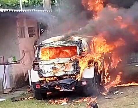 Tragédia em Matinhos: homem morre carbonizado após atear fogo em si mesmo dentro de caminhonete