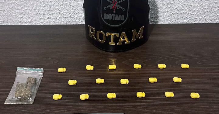OPERAÇÃO BLOQUEIO: ROTAM apreende comprimidos de ecstasy e buchas de maconha em Morretes