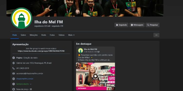 Justiça determina bloqueio de hackers e restauração da página da Ilha do Mel FM no Facebook