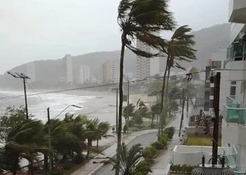 Alerta de tempestade no Litoral do Paraná: Inmet emite aviso de perigo potencial com risco de granizo e ventos fortes