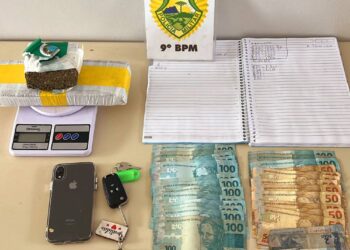 Foragido da Justiça é capturado pela PM em Guaratuba; com o preso foi encontrado um tijolo e meio de maconha