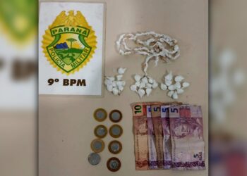 PM apreende trança plástica com pedras de crack e porções de cocaína em Guaratuba