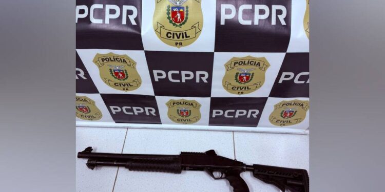 PCPR apreende espingarda calibre 12 usada em atentado a tiros ocorrido em Paranaguá