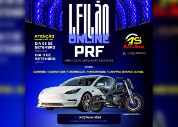 Grande leilão online da PRF/PR: veículos com preços abaixo da FIPE