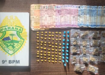 O entorpecente apreendido estava dentro de uma bolsa