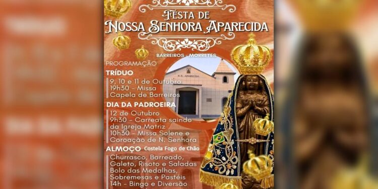 Comunidade de Barreiros celebra a Festa de Nossa Senhora Aparecida com fé, tradição e confraternização