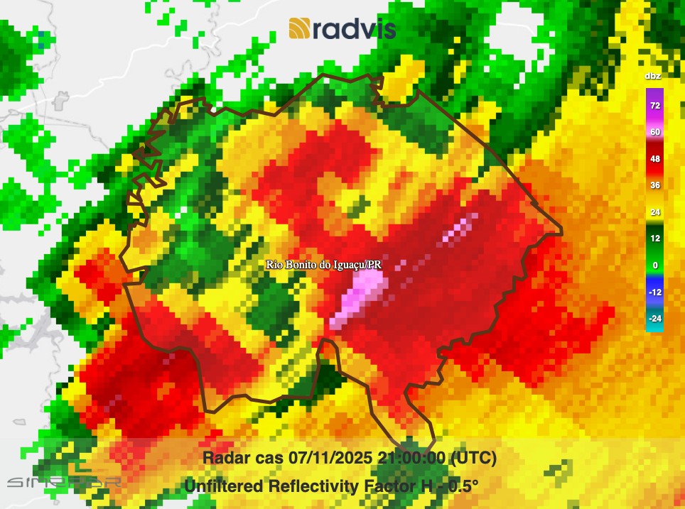 Radar Rio Bonito do Iguaçu. Foto: Simepar