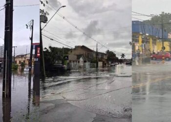 Temporal provoca alagamentos em diversos bairros de Paranaguá nesta terça-feira, 30