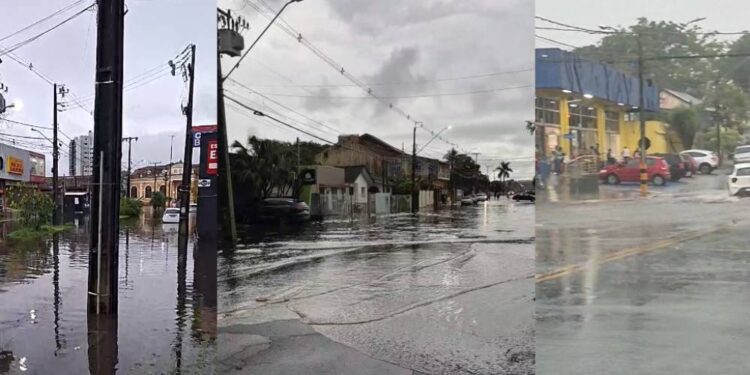 Temporal provoca alagamentos em diversos bairros de Paranaguá nesta terça-feira, 30