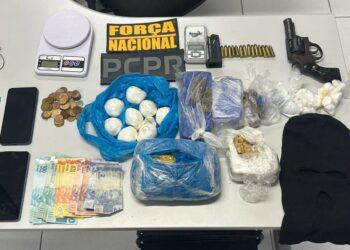 PCPR e Força Nacional capturam foragido da Justiça e apreendem grande quantidade de entorpecentes, arma de fogo e munições em Paranaguá