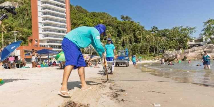 8,7 toneladas de lixo são recolhidos das praias de Matinhos, Pontal e Guaratuba após o Réveillon