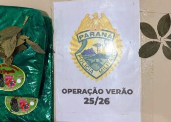 PM flagra homens com folhas de coca na orla de Guaratuba 