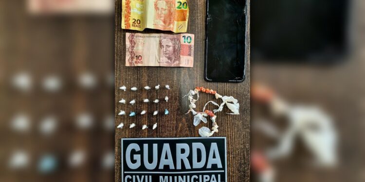 GCM encontra pinos com cocaína e pedras de crack escondidos no tronco de uma árvore em Matinhos; adolescente foi apreendido 