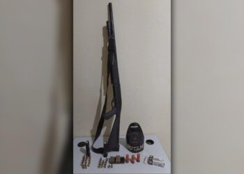 OPERAÇÃO FRONTEIRAS: ROTAM captura foragido da Justiça e apreende espingarda, carregadores de pistola e munições em Matinhos 