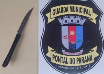 Rapaz que ameaçou a companheira com uma faca e agrediu o enteado é preso pela Guarda Civil em Pontal do Paraná