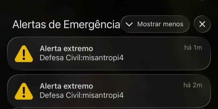 “MISANTROPIA”: Alerta falso da Defesa Civil assusta moradores e leva Governo Federal a investigar possível ataque hacker