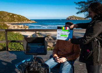Bastidores do filme “É linda! Quero te proteger” - Foto: Divulgação