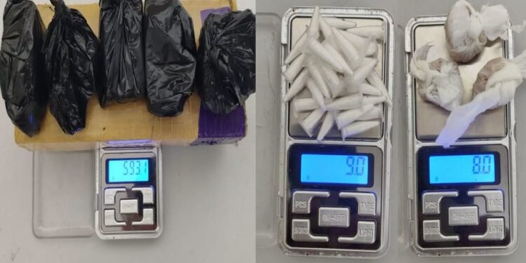 RPA prende mulher envolvida com o tráfico de drogas em Matinhos; mais de meio quilo de entorpecentes são apreendidos