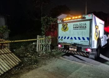 Digitais ajudam na identificação do corpo encontrado dentro de uma obra abandonada no Jardim América, em Paranaguá 