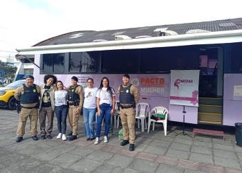 Patrulha Maria da Penha do 35.º BPM promove palestra sobre assédio moral e violência doméstica em Guaratuba