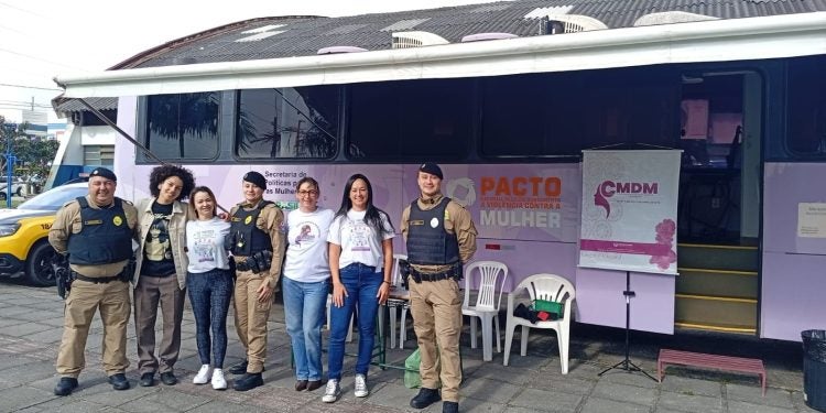 Patrulha Maria da Penha do 35.º BPM promove palestra sobre assédio moral e violência doméstica em Guaratuba