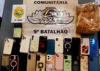 Patrulha Rural encontra bolsa com 23 celulares em Morretes; aparelhos teriam sido furtados em show na cidade de Paranaguá