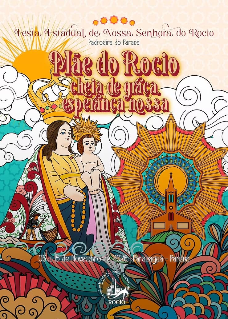 Cartaz oficial da 213ª Festa Estadual de Nossa Senhora do Rocio